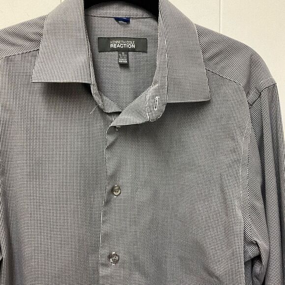 Kenneth Cole Reaction Men’s Medium 15-15 1/2 Casual Long Sleeve Button Down Shir - Picture 2 of 12
